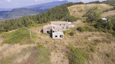 Aerial view of the country house