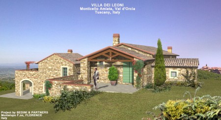 Tuscan Country Villa in Val d'Orcia near Montalcino